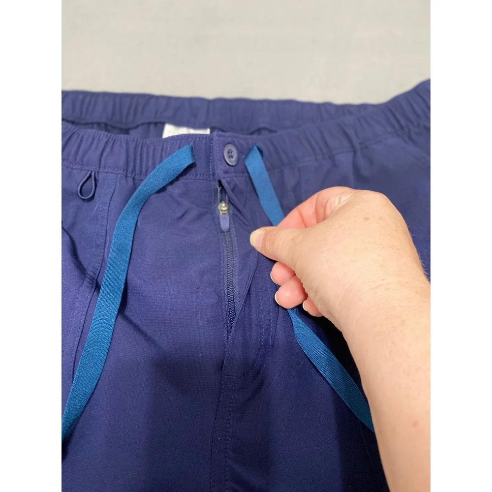 FIGS Technical Collection Mens Navy Blue Scrub Pants Medium Cargo‎ Zip Fly